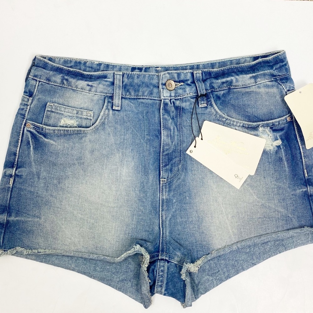 NWT Zara Z1975 High Rise Distressed Shorts